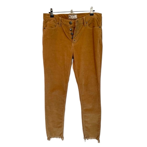 Free People Denim - Free People Reagan Cord Ankle Jean Mustard